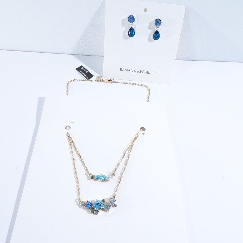 COPY - Banana Republic Bold Drop Earrings Necklace Set 2 NWT